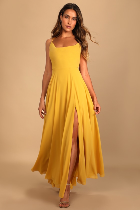 L.L. in a yellow dress